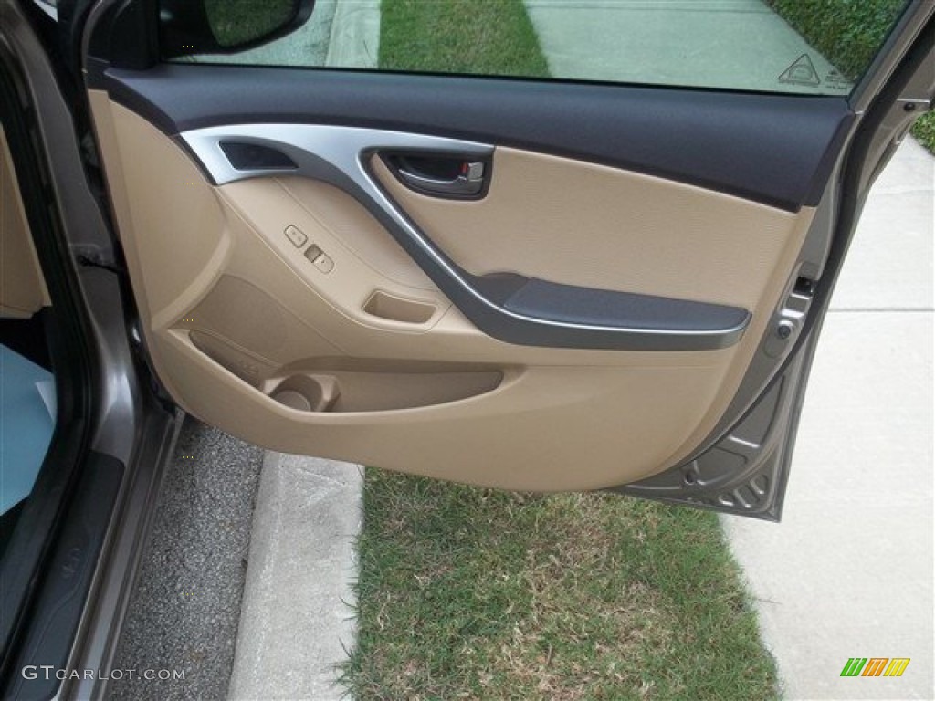 2012 Elantra Limited - Desert Bronze / Beige photo #9