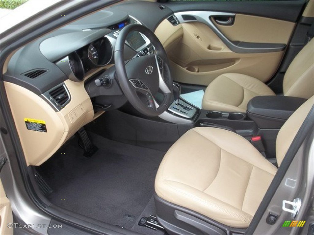 2012 Elantra Limited - Desert Bronze / Beige photo #21