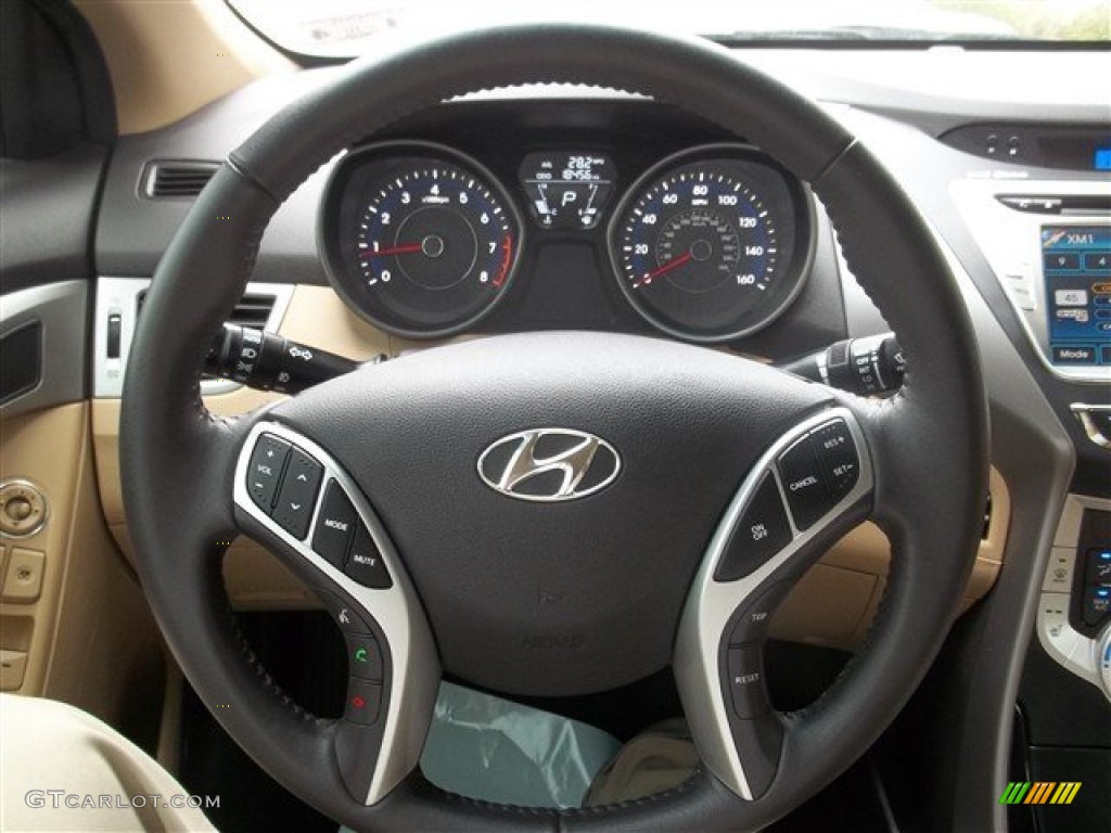 2012 Elantra Limited - Desert Bronze / Beige photo #24
