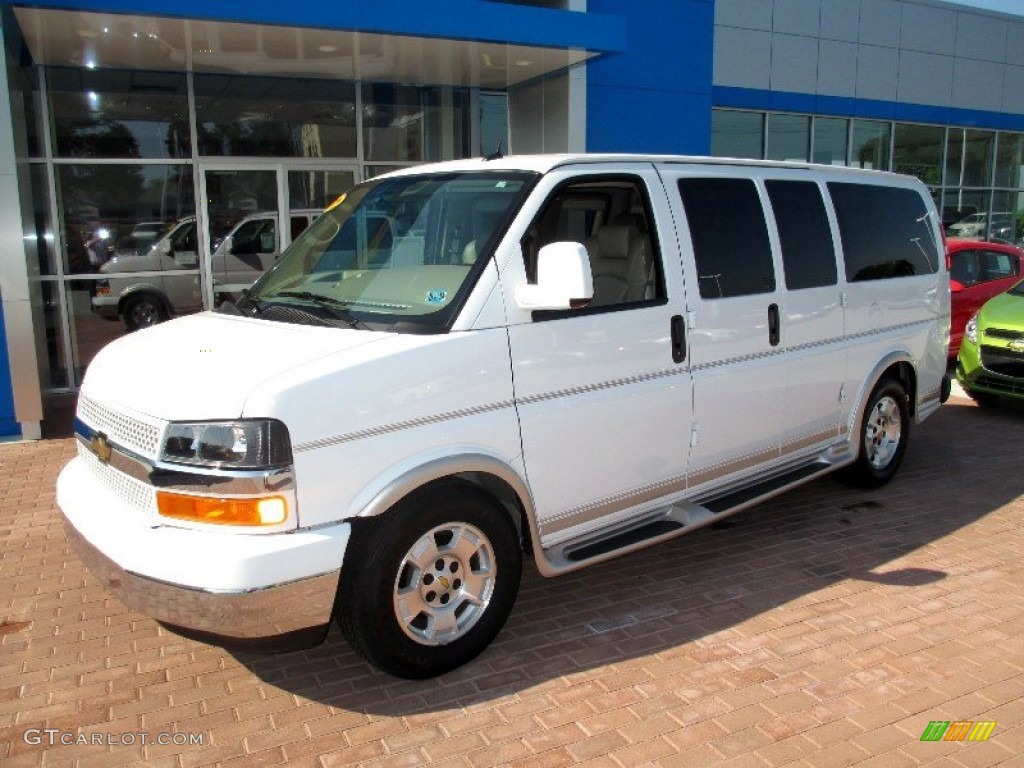 Summit White 2011 Chevrolet Express 1500 Passenger Conversion Van Exterior Photo #81652101