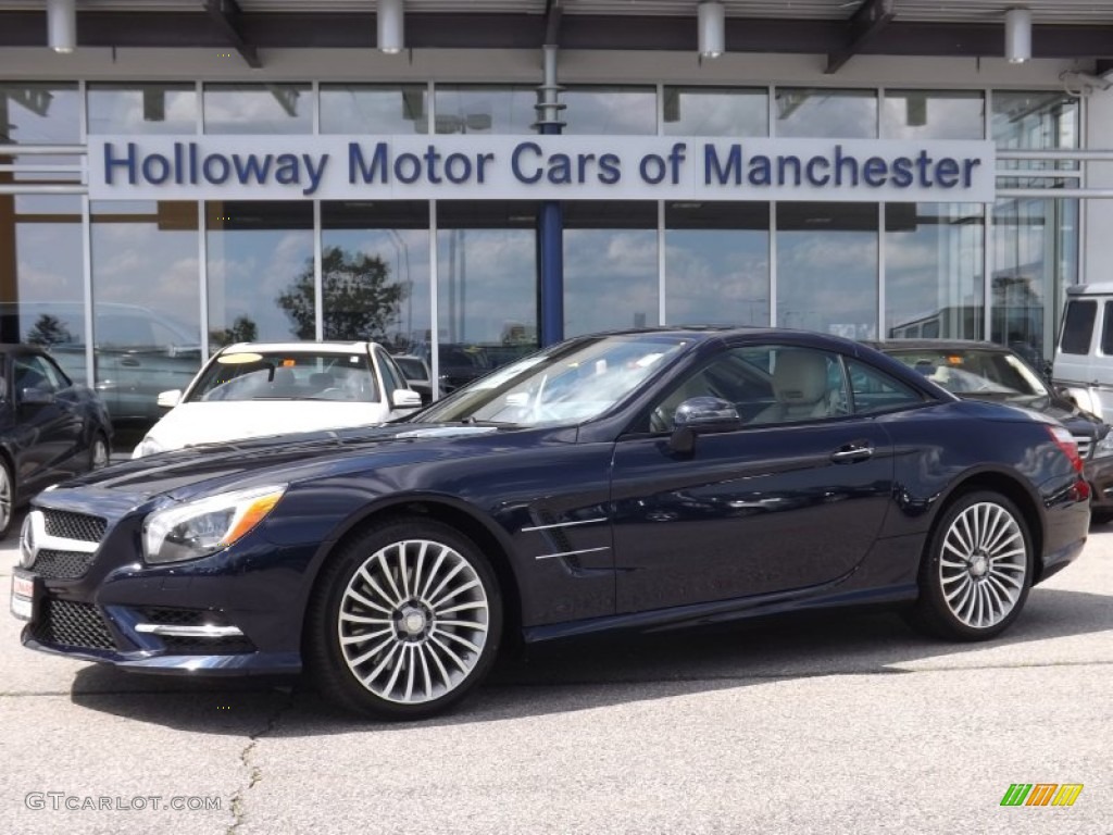 2013 SL 550 Roadster - Lunar Blue Metallic / Beige/Brown photo #1