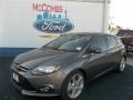 2013 Sterling Gray Ford Focus Titanium Hatchback  photo #2