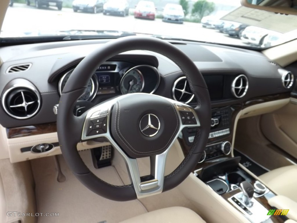 2013 SL 550 Roadster - Lunar Blue Metallic / Beige/Brown photo #8
