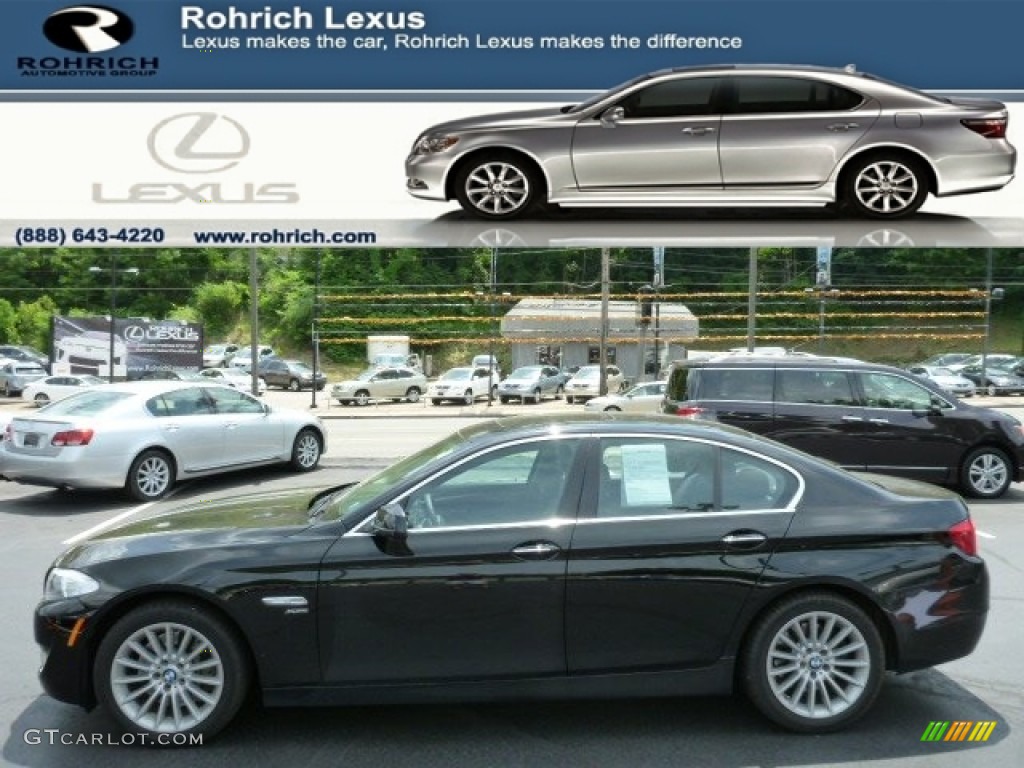 2012 5 Series 535i xDrive Sedan - Black Sapphire Metallic / Black photo #1