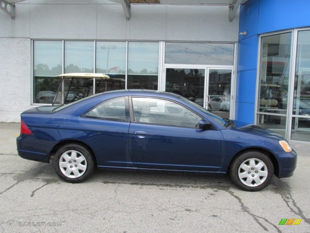 2001 Civic EX Coupe - Eternal Blue Pearl / Beige photo #2