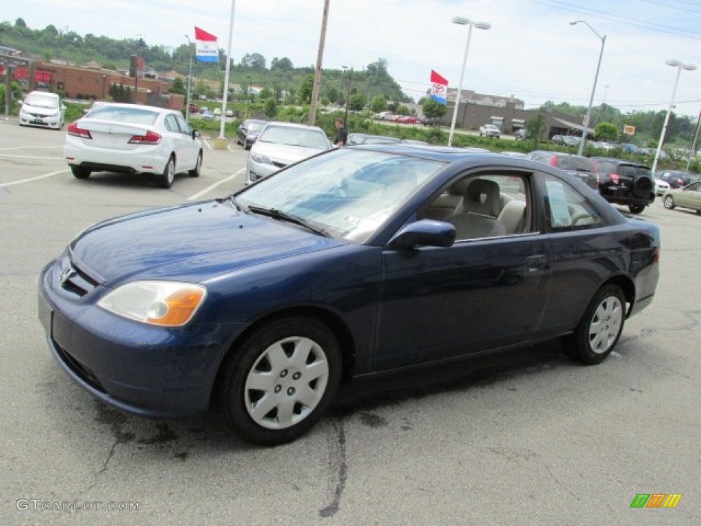 2001 Civic EX Coupe - Eternal Blue Pearl / Beige photo #5