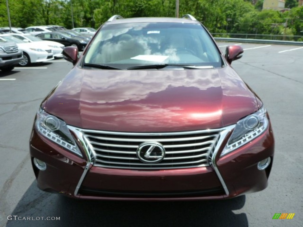 2013 RX 350 AWD - Claret Red Mica / Parchment/Espresso Birds Eye Maple photo #7