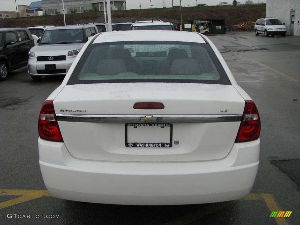 2007 Malibu LS Sedan - White / Cashmere Beige photo #5