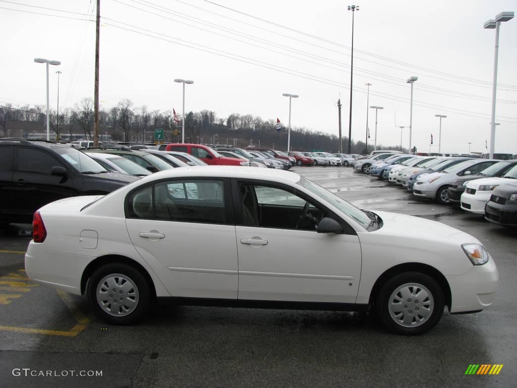 2007 Malibu LS Sedan - White / Cashmere Beige photo #7