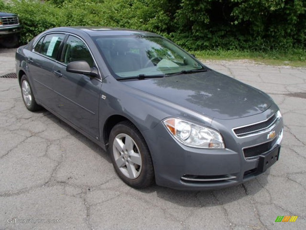 2008 Malibu LS Sedan - Dark Gray Metallic / Titanium Gray photo #2