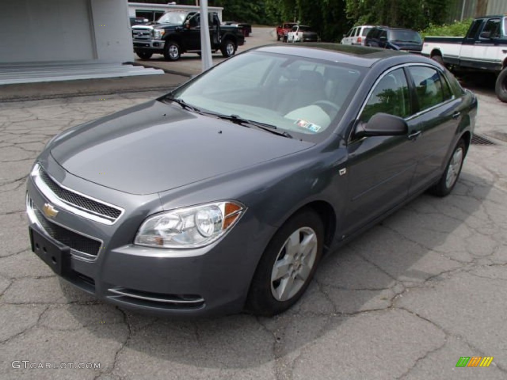 2008 Malibu LS Sedan - Dark Gray Metallic / Titanium Gray photo #4