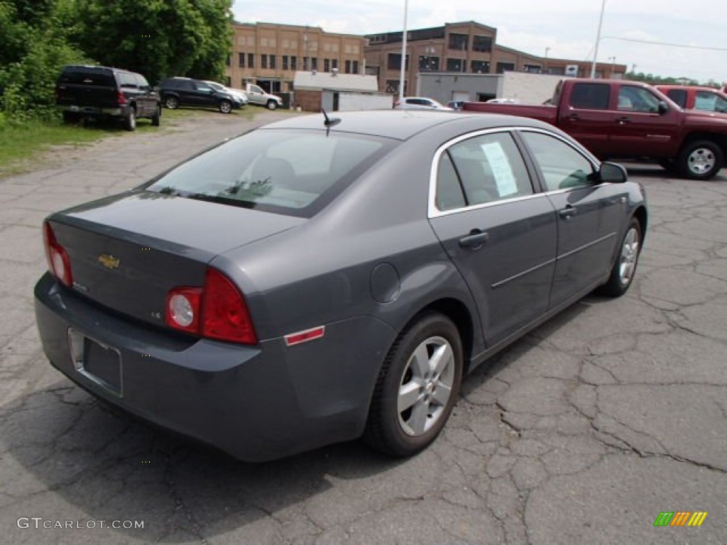 2008 Malibu LS Sedan - Dark Gray Metallic / Titanium Gray photo #8