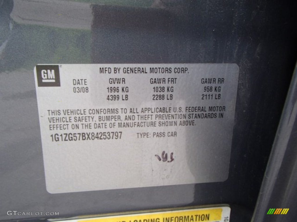 2008 Malibu LS Sedan - Dark Gray Metallic / Titanium Gray photo #20