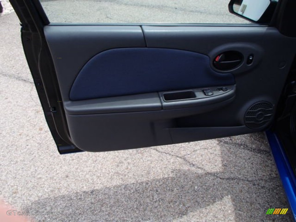 2003 Saturn ION 2 Quad Coupe Blue Door Panel Photo #81658855