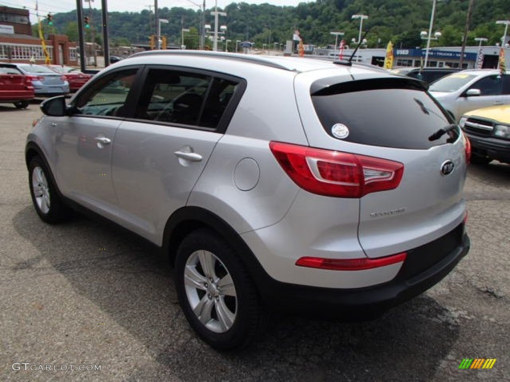 2012 Sportage LX AWD - Bright Silver / Black photo #6