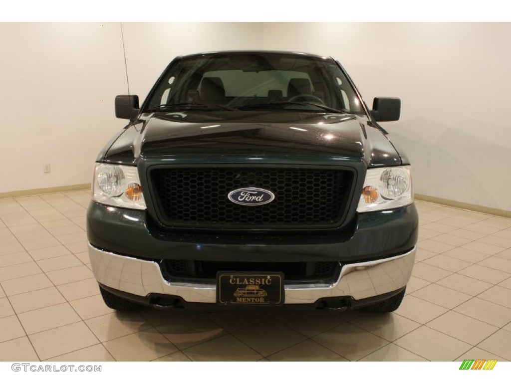 2005 F150 XLT SuperCab 4x4 - Aspen Green Metallic / Medium Flint/Dark Flint Grey photo #2