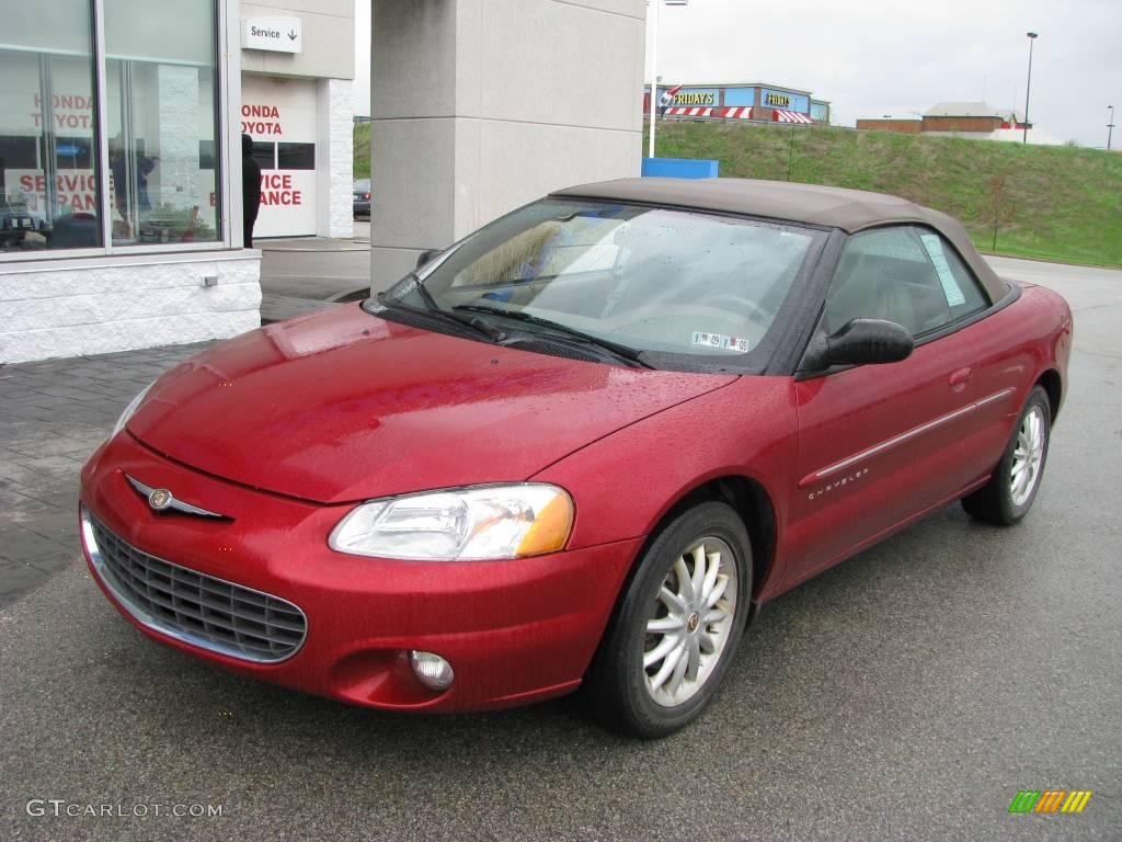 2001 Sebring LXi Convertible - Inferno Red Tinted Pearlcoat / Sandstone photo #2