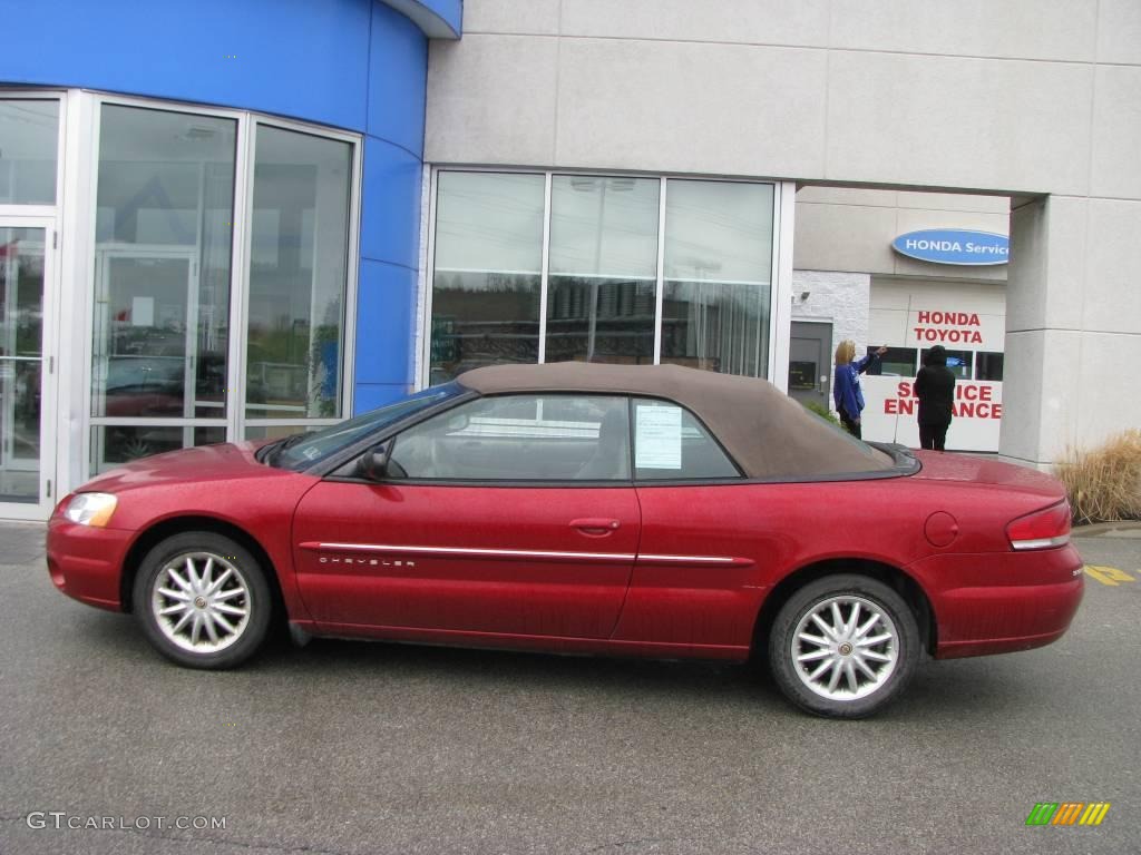 2001 Sebring LXi Convertible - Inferno Red Tinted Pearlcoat / Sandstone photo #3