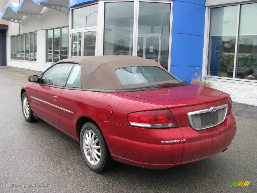 2001 Sebring LXi Convertible - Inferno Red Tinted Pearlcoat / Sandstone photo #4