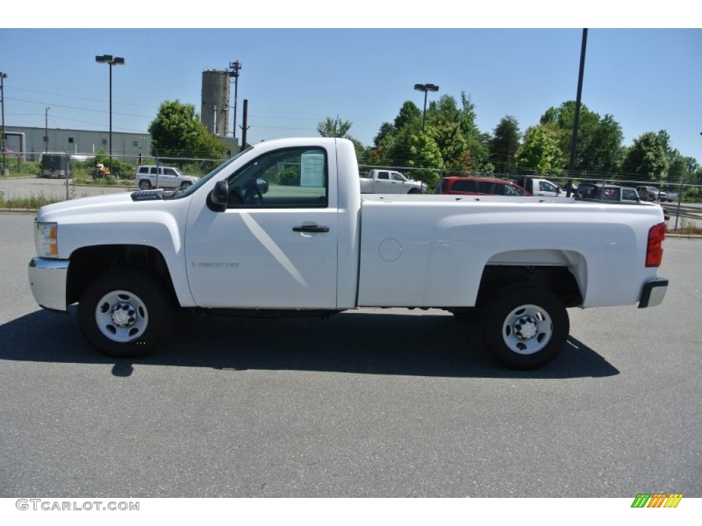 2008 Silverado 2500HD Work Truck Regular Cab - Summit White / Dark Titanium photo #3