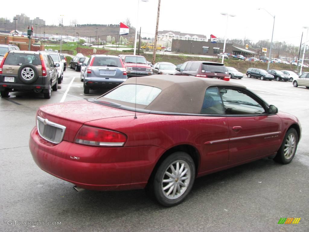 2001 Sebring LXi Convertible - Inferno Red Tinted Pearlcoat / Sandstone photo #6