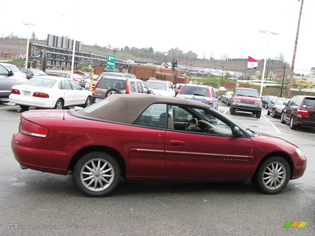 2001 Sebring LXi Convertible - Inferno Red Tinted Pearlcoat / Sandstone photo #7