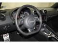 Black Leather/Alcantara 2010 Audi TT 2.0 TFSI quattro Roadster Steering Wheel