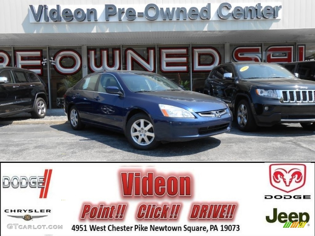 2005 Accord EX-L V6 Sedan - Eternal Blue Pearl / Gray photo #1
