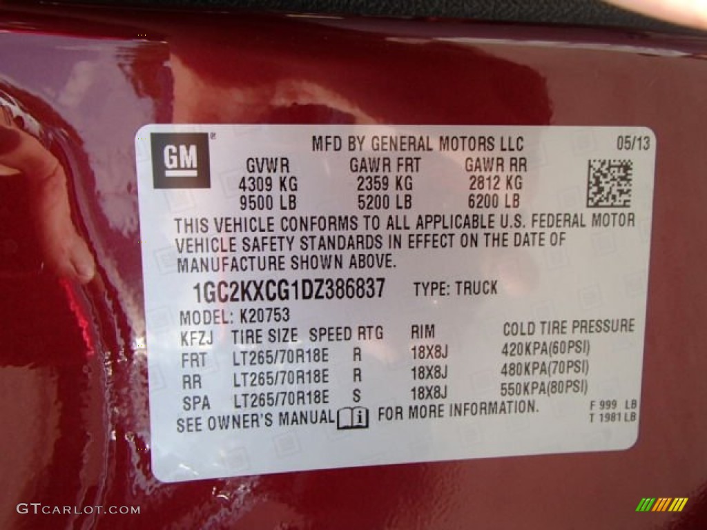 2013 Silverado 2500HD LT Extended Cab 4x4 - Deep Ruby Metallic / Ebony photo #20
