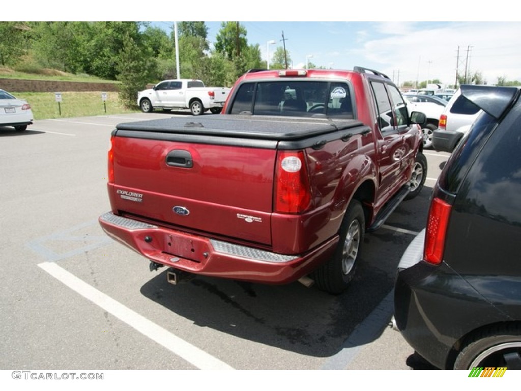 2004 Explorer Sport Trac XLT 4x4 - Red Fire Metallic / Medium Pebble/Dark Pebble photo #2