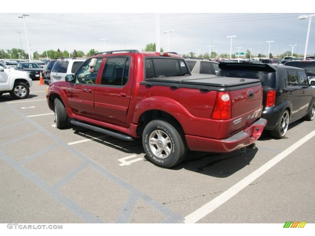 2004 Explorer Sport Trac XLT 4x4 - Red Fire Metallic / Medium Pebble/Dark Pebble photo #3