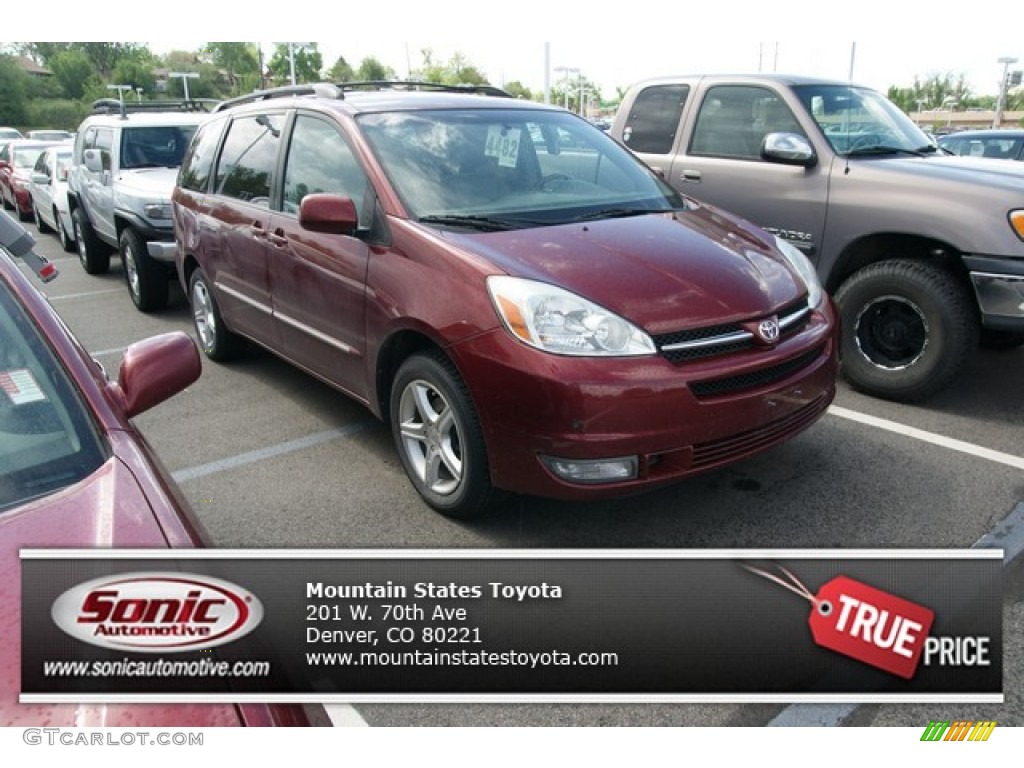 2004 Sienna XLE Limited AWD - Salsa Red Pearl / Stone Gray photo #1