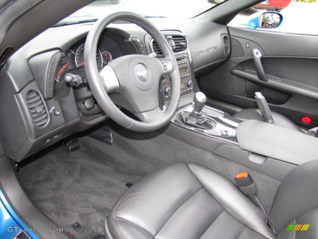 Ebony Black Interior 2010 Chevrolet Corvette Coupe Photo #81665905