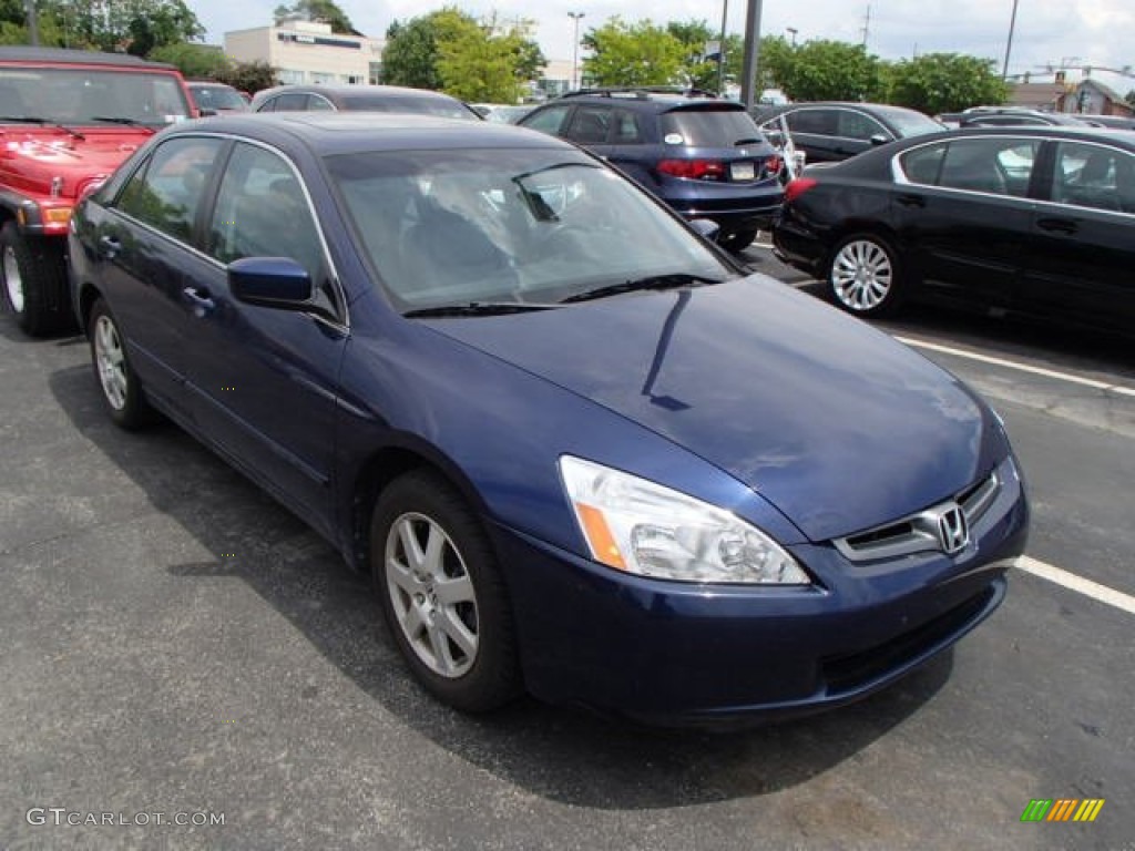 2005 Accord EX-L V6 Sedan - Eternal Blue Pearl / Ivory photo #1