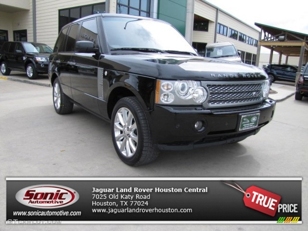 2008 Range Rover V8 Supercharged - Java Black Pearlescent / Jet Black photo #1