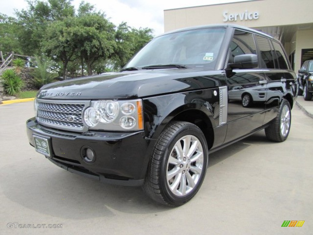 2008 Range Rover V8 Supercharged - Java Black Pearlescent / Jet Black photo #5