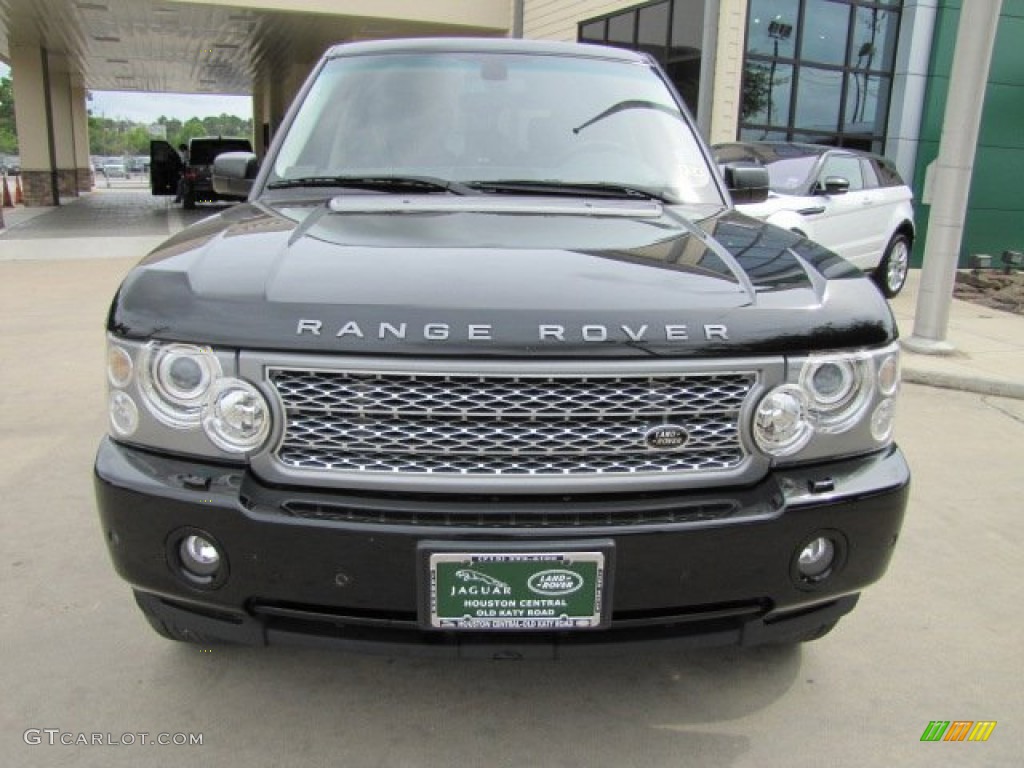 2008 Range Rover V8 Supercharged - Java Black Pearlescent / Jet Black photo #6