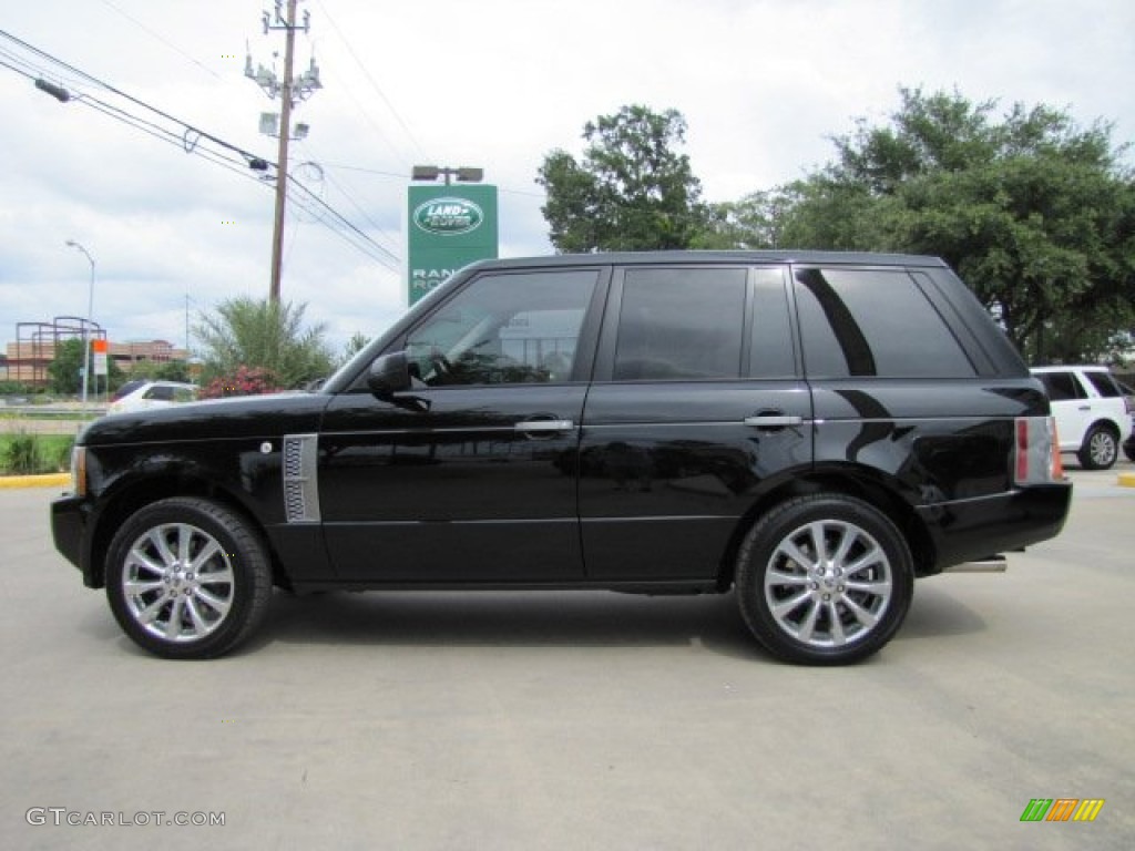 2008 Range Rover V8 Supercharged - Java Black Pearlescent / Jet Black photo #7