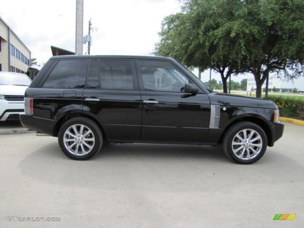 2008 Range Rover V8 Supercharged - Java Black Pearlescent / Jet Black photo #11