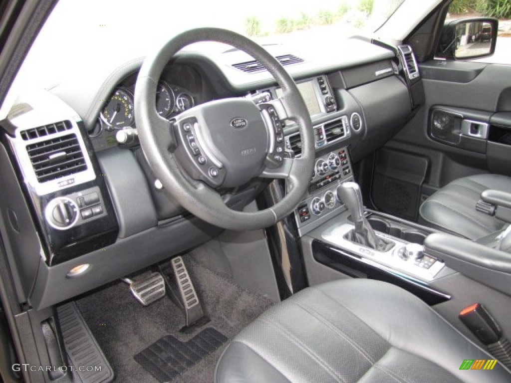 2008 Range Rover V8 Supercharged - Java Black Pearlescent / Jet Black photo #12