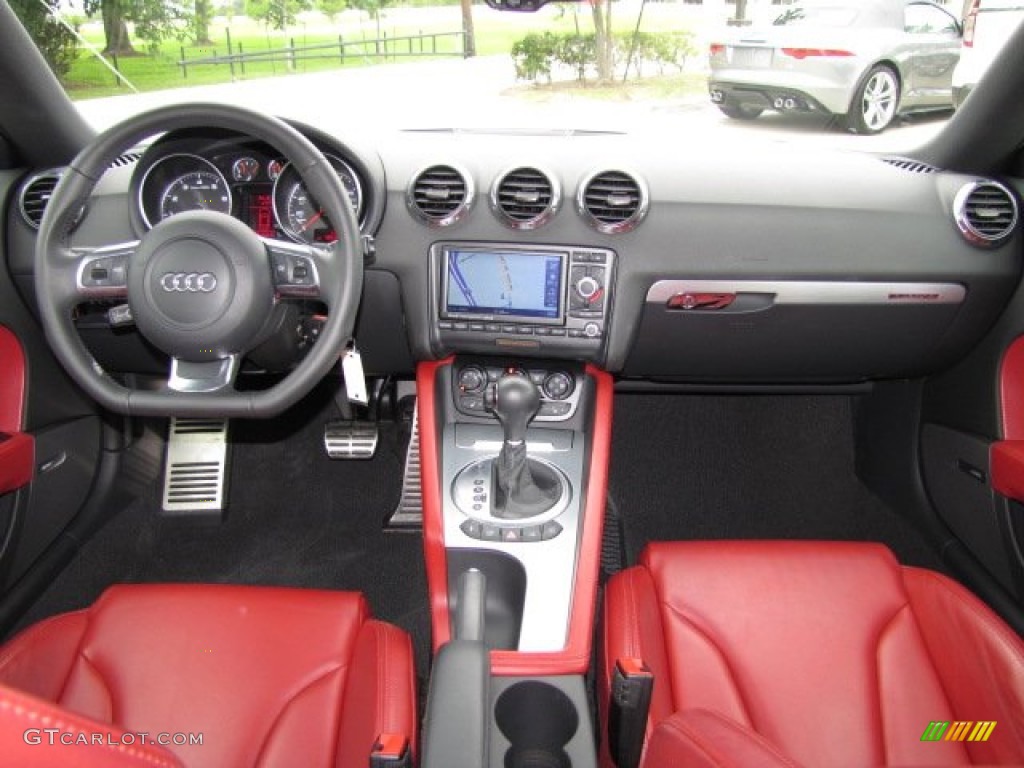 2008 Audi TT 3.2 quattro Coupe Magma Red Dashboard Photo #81668079