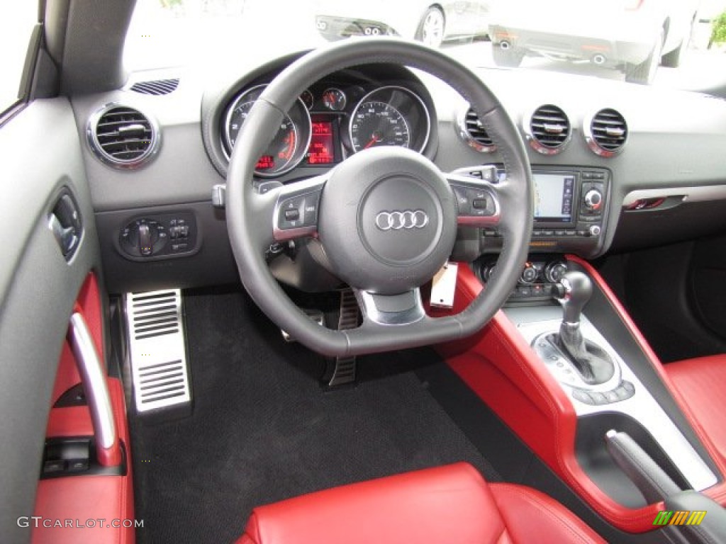 2008 Audi TT 3.2 quattro Coupe Magma Red Dashboard Photo #81668320