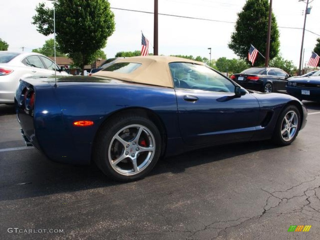 2001 Corvette Convertible - Navy Blue Metallic / Light Oak photo #3