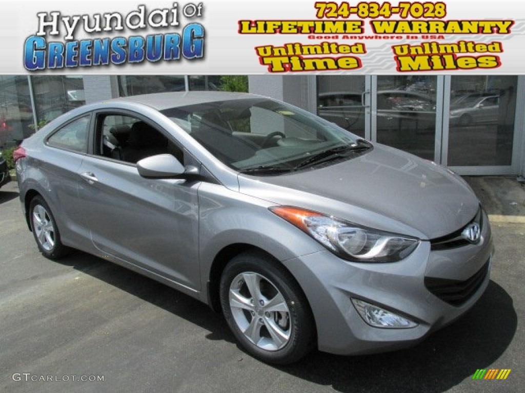 2013 Elantra Coupe GS - Titanium Gray Metallic / Blue photo #1