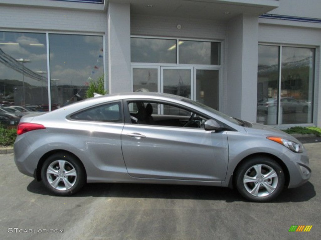 2013 Elantra Coupe GS - Titanium Gray Metallic / Blue photo #2