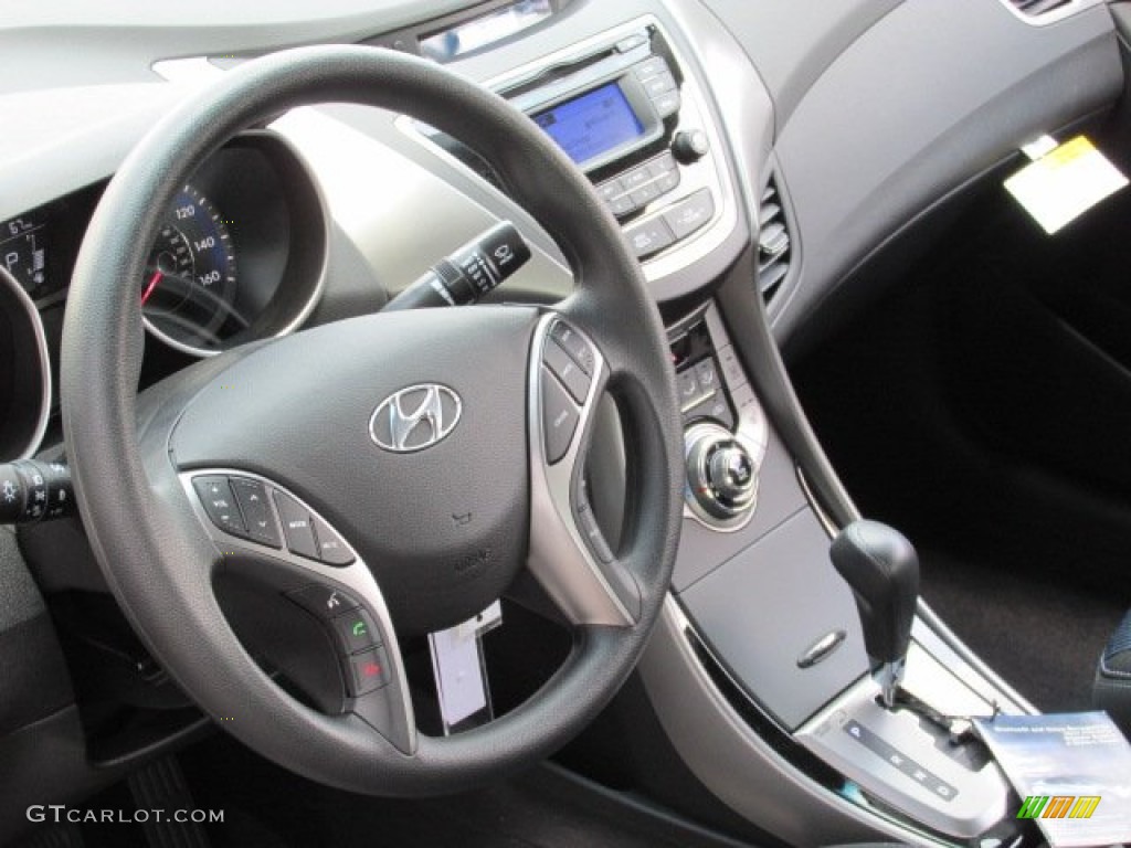 2013 Elantra Coupe GS - Titanium Gray Metallic / Blue photo #6
