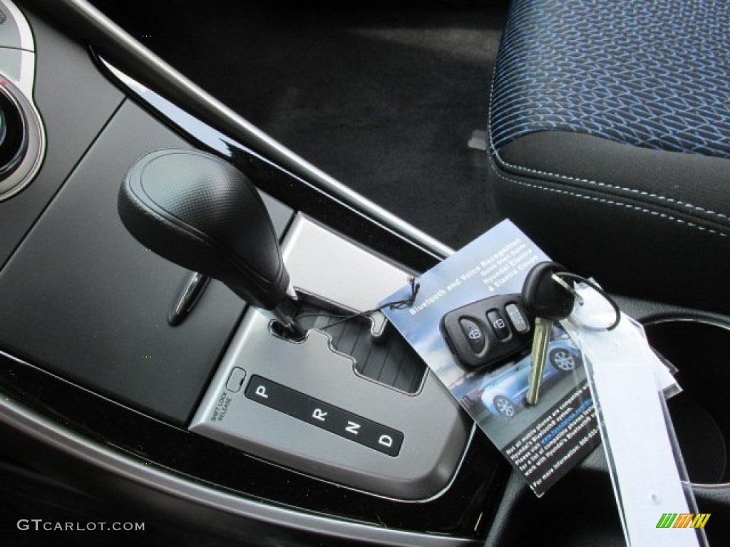 2013 Elantra Coupe GS - Titanium Gray Metallic / Blue photo #8