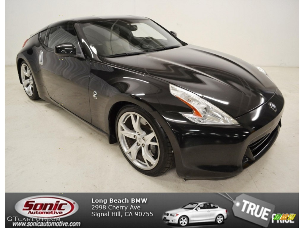 2009 370Z Touring Coupe - Magnetic Black / Gray Leather photo #1