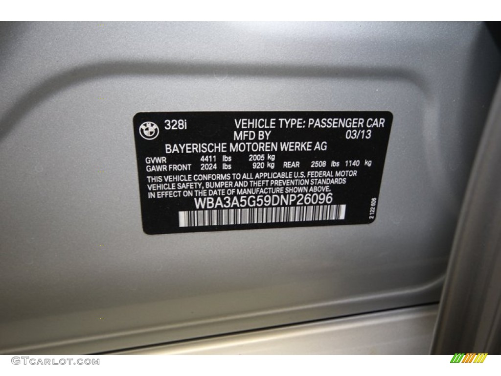 2013 3 Series 328i Sedan - Glacier Silver Metallic / Black photo #9