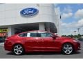2013 Ruby Red Metallic Ford Fusion SE 2.0 EcoBoost  photo #2
